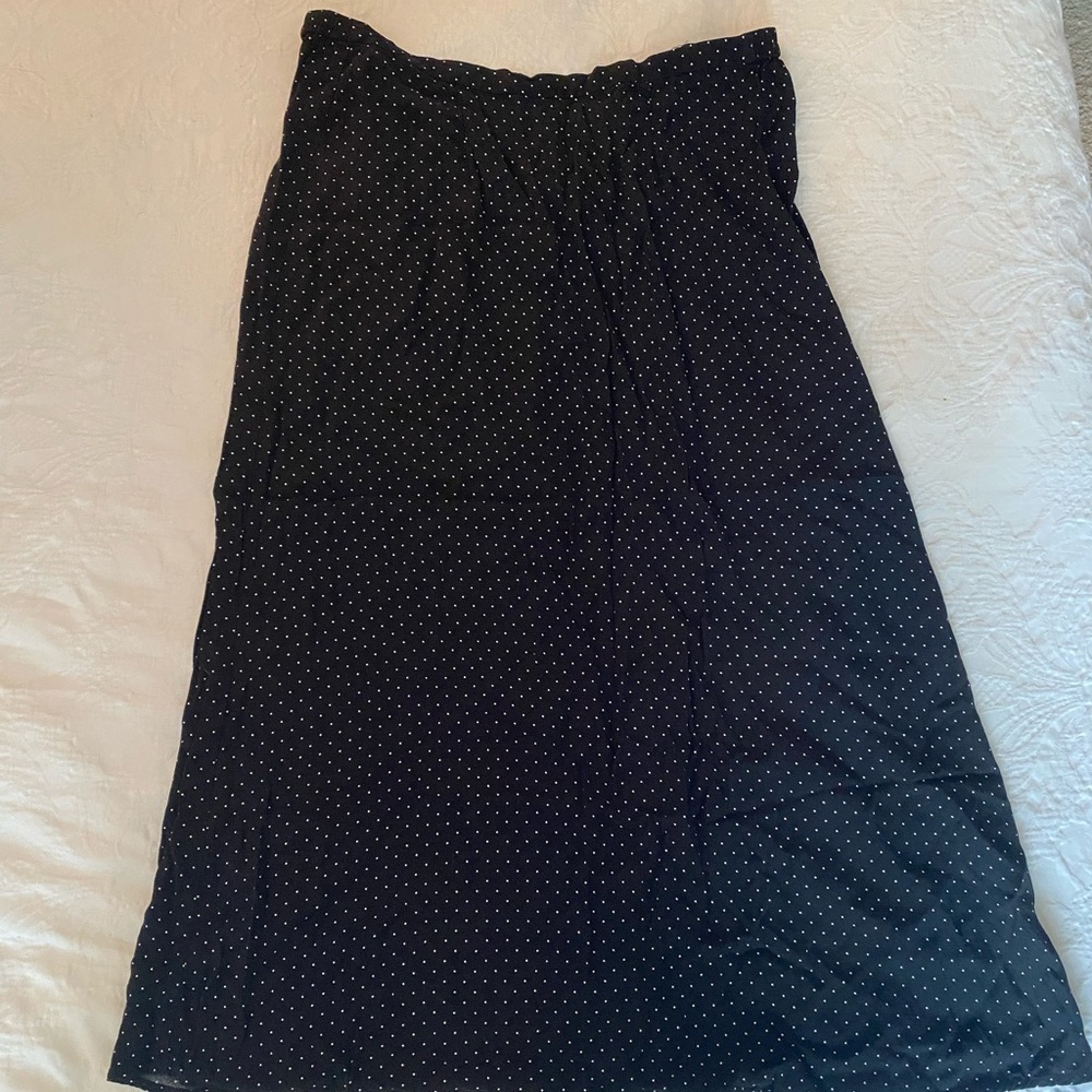 Talbots Black A-Line Midi Skirt for Work